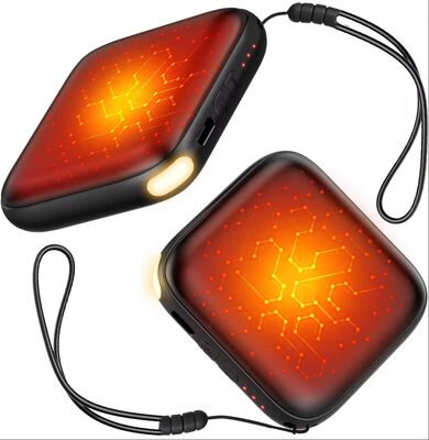 Calentadores de mano recargables de 2 paquetes de 6000 mAh Luz LED de calentamiento rápido para certificación de 1 año de garantía Calentador de bolsillo portátil para exteriores