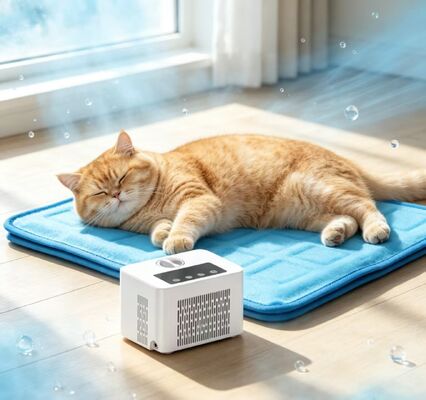 Almohadilla de enfriamiento inteligente para mascotas que utiliza tecnología de enfriamiento por agua física, manteniendo una superficie fresca estable y duradera para mascotas