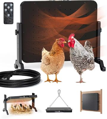 Calentador de gallinero que reduce los riesgos de incendio al evitar el sobrecalentamiento común en las lámparas de calor tradicionales utilizadas en el cuidado de aves de corral