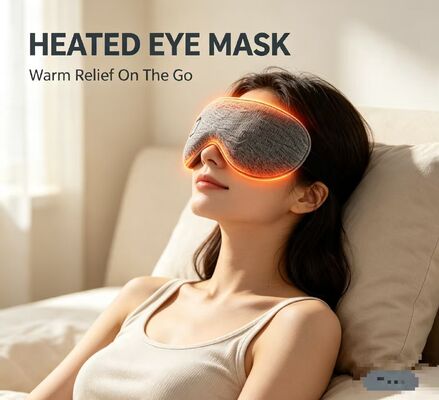 Máscara de ojos caliente de temperatura ajustable. Super suave PU portátil máscara de ojos de rápido calentamiento 1000mAh batería para aliviar la fatiga ocular.