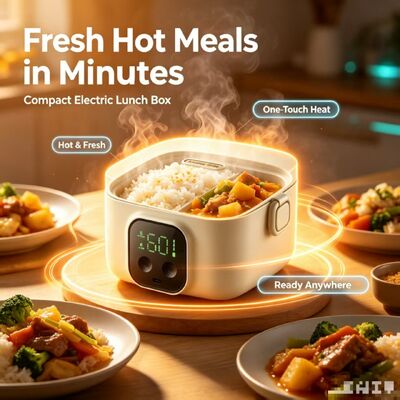 500 ml de calefacción eléctrica USB Boteca de almuerzo de acero inoxidable 304 Temperatura ajustable Calentador de alimentos portátil para acampar Viaje de picnic