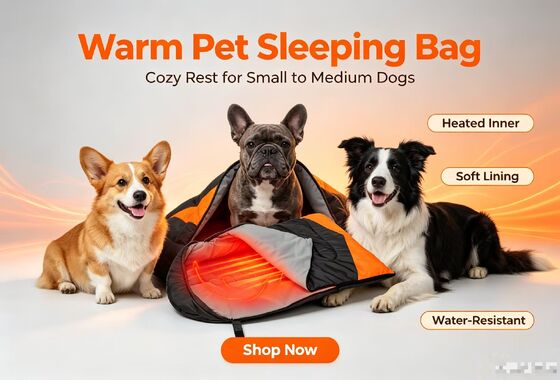 Saco de dormir para perros con calefacción resistente al agua y a los arañazos, saco de dormir duradero de poliéster para mascotas con temperatura ajustable de 3 niveles para múltiples razas de perros, algodón hueco para invierno, nieve y viento